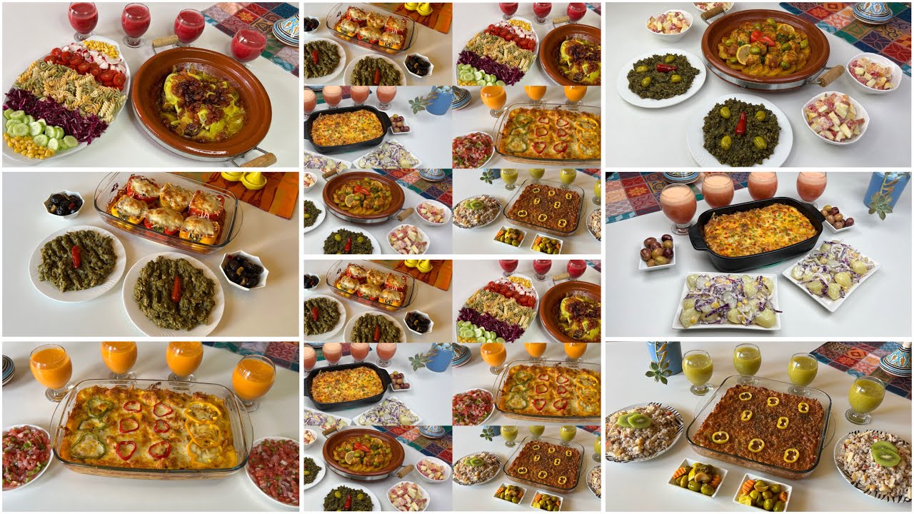 جدول الاكل الأسبوعي💪بنظام غذائي متوازن واقتصادي كل يوم وجبةمن الاتنين للأحد باش تنوعي وشكلي فطبيلتك