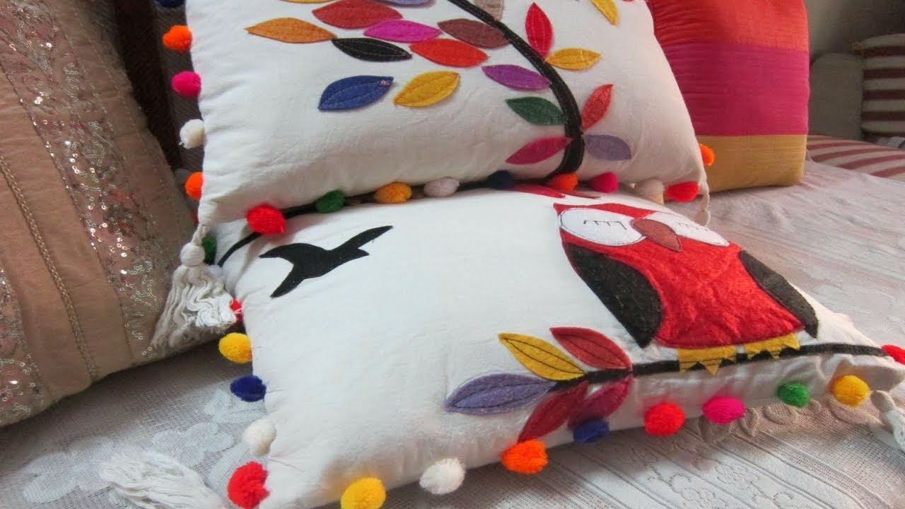 old cushion makeover pom