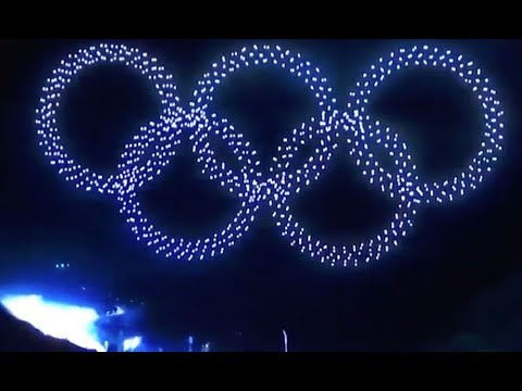 Full Drone show at PyeongChang 2018 Winter Olympics Opening Ceremony at South Korea