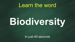 Biodiversity: Pronunciation, Meaning, Examples & Synonyms | English Vocabulary