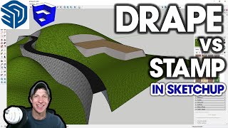 How to Use the SketchUp DRAPE AND STAMP TOOLS! (Sandbox Tools Tutorial)