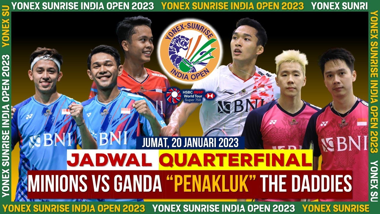Jadwal Lengkap Babak Perempatfinal India Open 2023. Mulai Pukul 14.00 ...