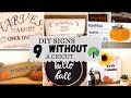 DIY FALL SIGNS WITHOUT A CRICUT | DOLLAR TREE DIYS