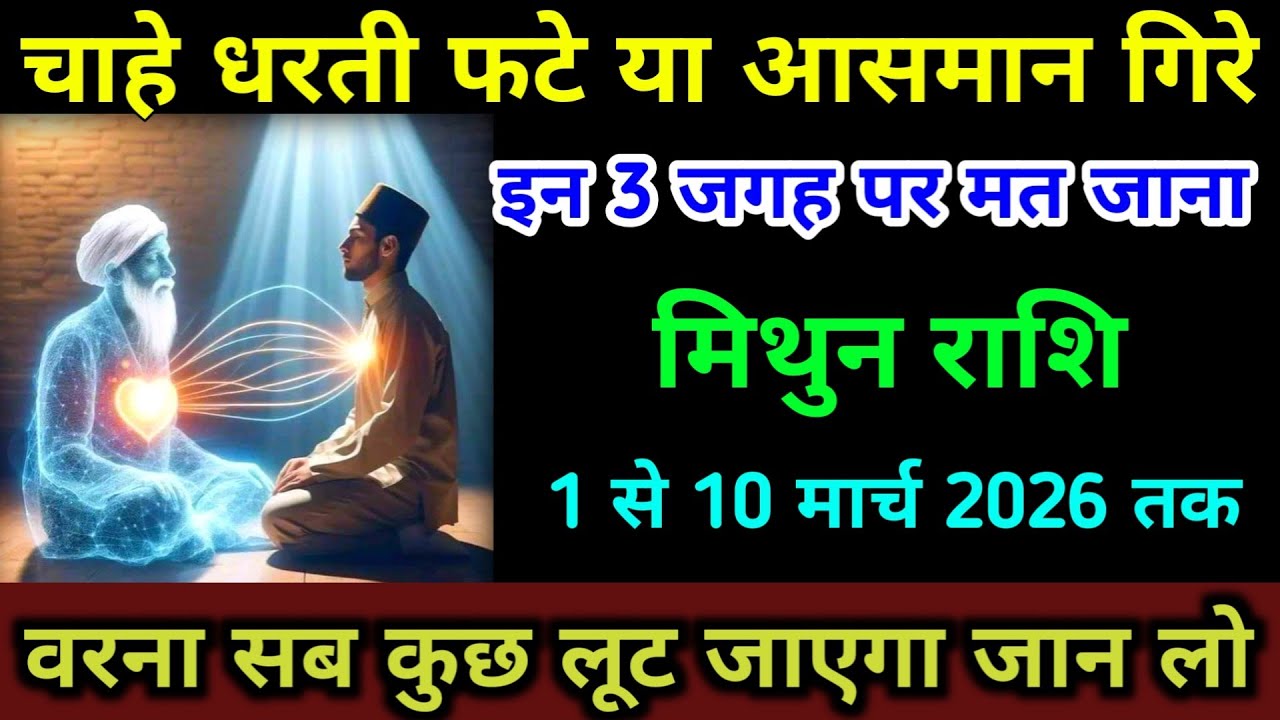 मिथुन राशि 1 से 10 मार्च इन 3 जगह पर मत जाना वरना जिंदगी नर्क बन जाएगी सावधान | Mithun Rashi 