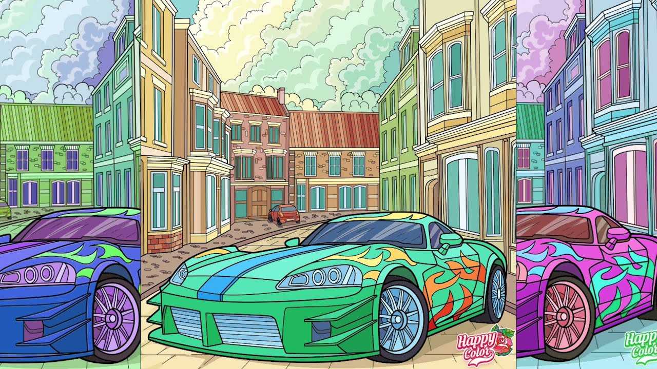 Cars #2 - Happy Color® app – Color by Number - YouTube