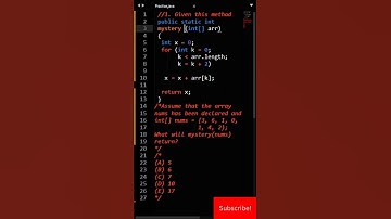 2023 AP Computer Science A MCQ 1