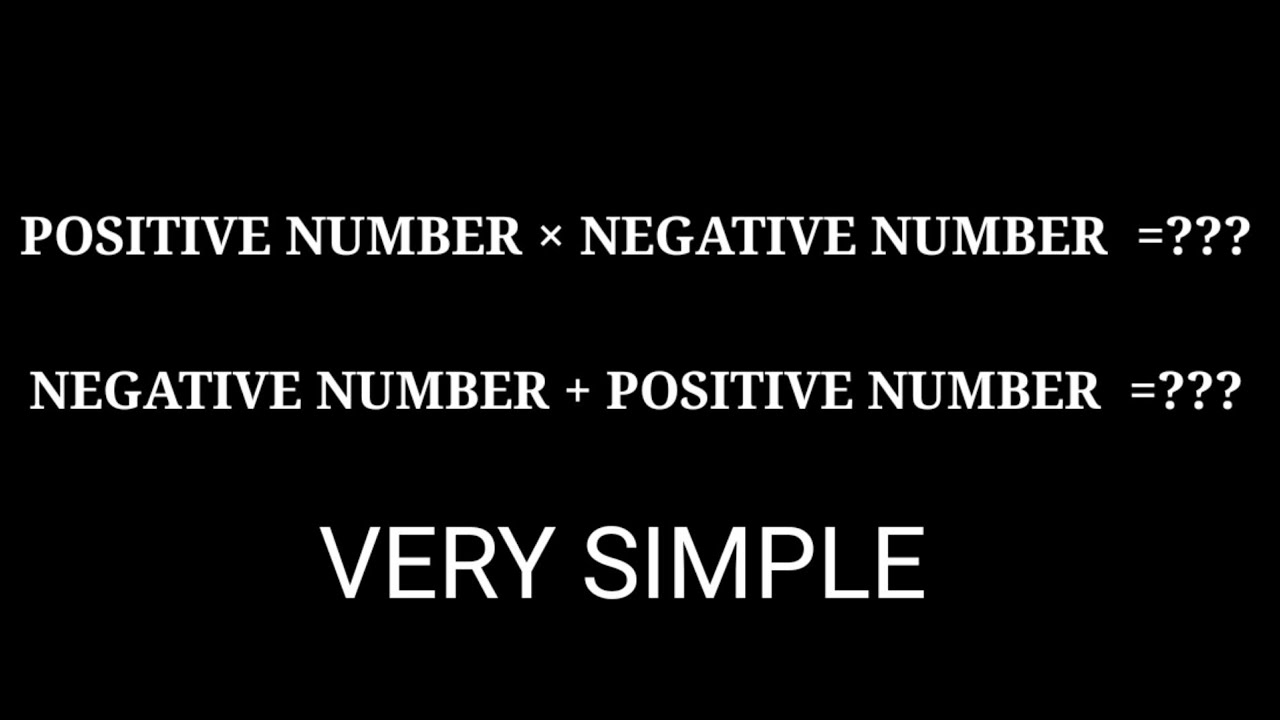 How To MULTIPLY And ADD Random Positive And Negative Numbers|Simply And ...