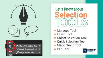 Selection Tool | Marquee, Lasso, Object, Magic wand, Quick Selection & Pen Tool | Photoshop Training
