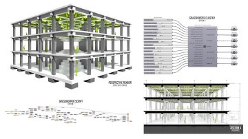 Learn how to create an architectural parametric multi floor building using Grasshopper for Rhino 3D