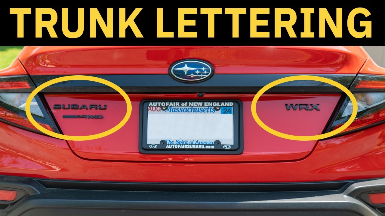2022+ Subaru WRX Black Trunk Lettering Installation YouTube