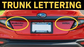 2022+ Subaru WRX Black Trunk Lettering Installation