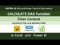 MSPTDA 19: CALCULATE DAX Function & Filter Context & ALLSELECTED & KEEPFILTERS (50 Examples)