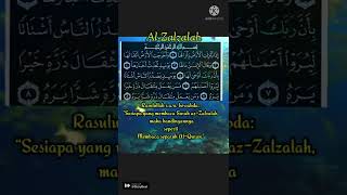 Surah Al-Zalzalah Kelebihan 1x bacaan  Pahala seperti Separuh Al - Quran#syafaatselawatnabimuhammad