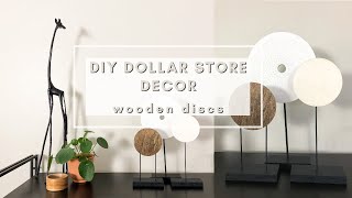 DIY Dollar Store Decor | Decorative Wooden Discs