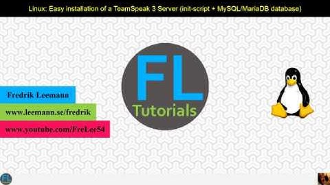 TeamSpeak 3 Server Linux (init-script + MySQL/MariaDB Database)