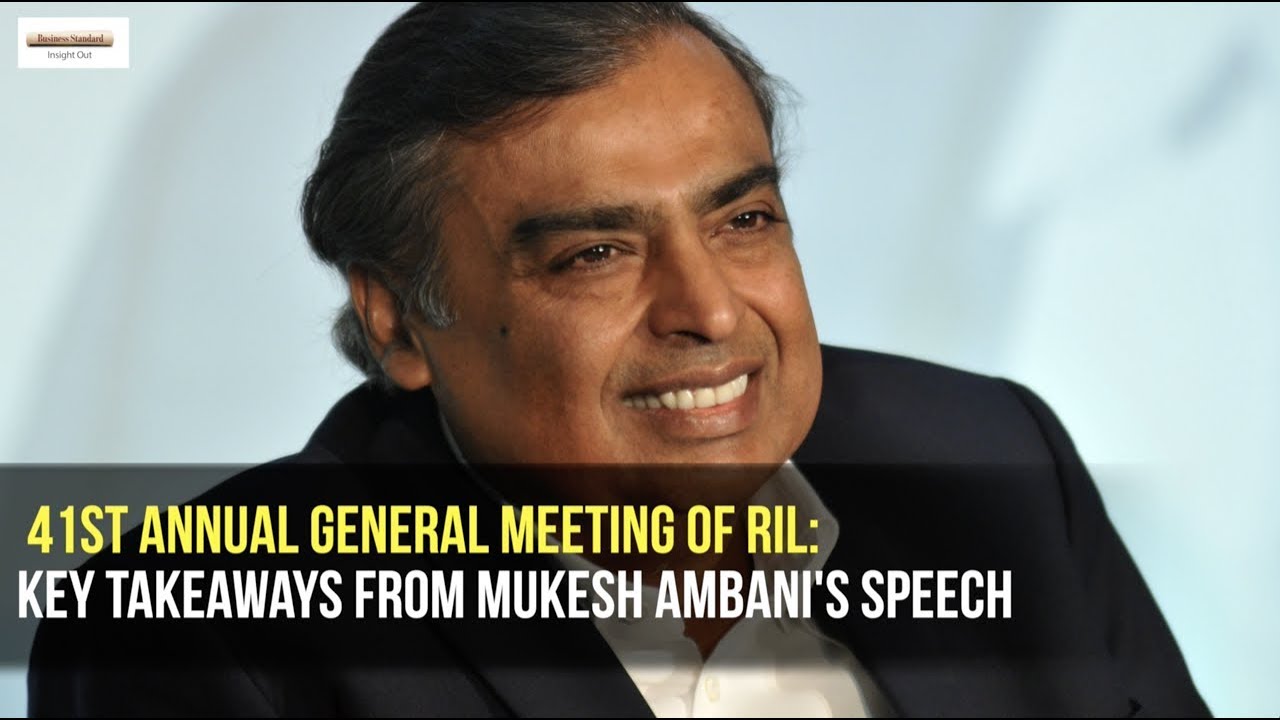 41st Annual General Meeting of RIL: Key Takeaways from Mukesh Ambani's speech