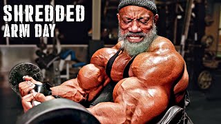 SHREDDED ARM DAY - RIPPED BICEPS AND TRICEPS -  DEXTER JACKSON ARM DAY MOTIVATION