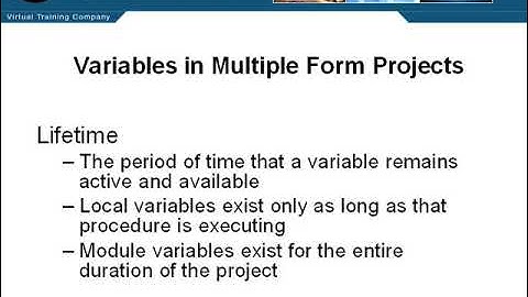 20 03   Variables in Multiple Form Projects