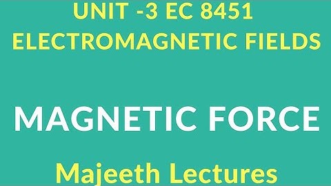 EC 8451-MAGNETIC FORCE