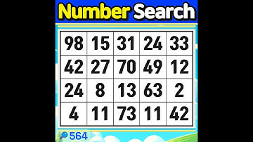 Number Search #564 Waiting is sometimes the best choice.【Match | brain game | puzzle 】
