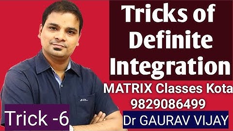 Tricks of Definite Integration | GV sir | Trick-6 | Shortcut Definite Integration | Matrix Classes