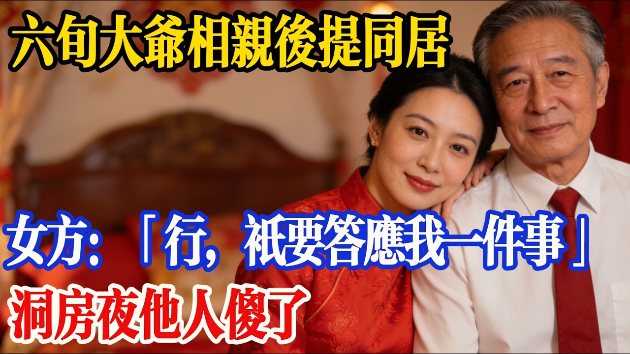 六旬大爺相親后提同居，女方：「行，只要答應我一件事」洞房夜他人傻了！