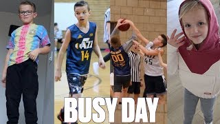 CRAZY BUSY | BEING IN 3 PLACES AT ONCE | 2 BASKETBALL GAMES AND A BIRTHDAY PARTY AT THE SAME TIME