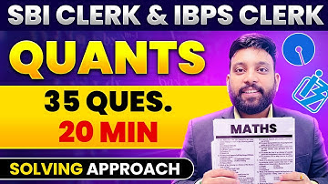 SBI Clerk Prelims 2025 Quant | 35 Most Expected Questions | IBPS Clerk 2025 Special || By Arun Sir