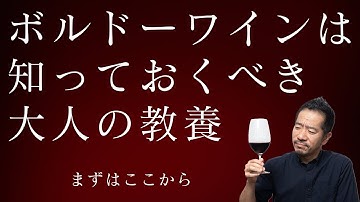 【大人の教養】ボルドーワインがどんなワインが言えたらデキる大人の仲間入り。