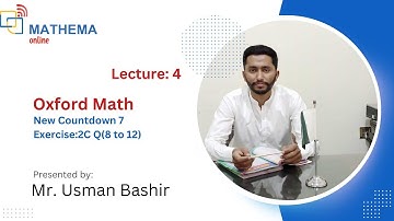 countdown 7 exercise 2c || Q(8 to 12) || New countdown Third Edition || Oxford || 7 Math