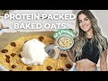 EASY Baked Oats High Protein Breakfast Recipe (tastes like cake!)