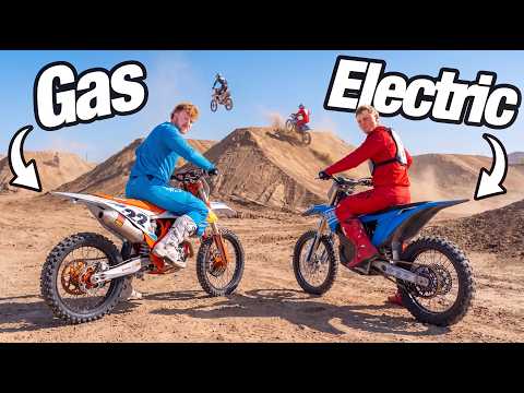 Gas vs Electric Dirt Bikes on a Moto Track