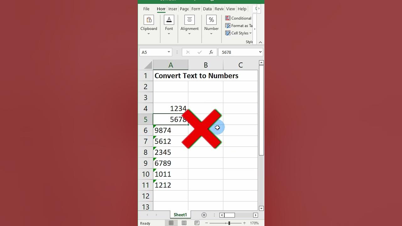 How To Convert Text Into Numbers In Excel shorts YouTube