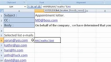 How to send dynamic emails from excel? TAMIL