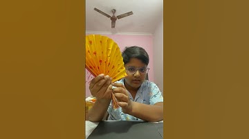DIY Paper Fan 🪭 #shorts #youtubeshorts #diy #papercraft #artandcraft #kidsvideo #kids #kidscrafts