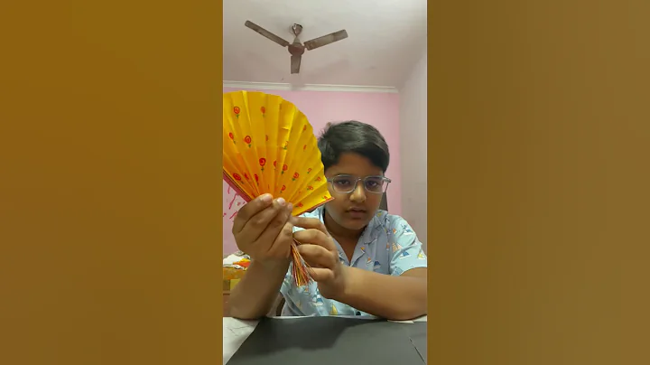 DIY Paper Fan 🪭 #shorts #youtubeshorts #diy #papercraft #artandcraft #kidsvideo #kids #kidscrafts