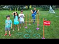 Obstacle Course Challenge with HZHtube Kids Fun