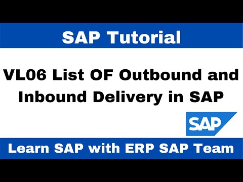 VL06 List of Deliveries in SAP I Monitor Outbound & Inbound Delivery in SAP I Outbound Delivery LIST