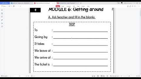 Year 4 English Lesson | Module 6 Getting Around