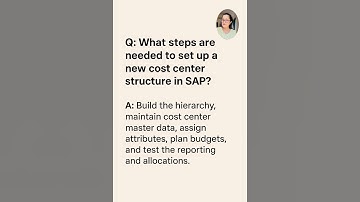 How to Create a Cost Center Structure #interview