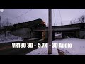 VR180 3D - ENVIRONMENT - Small Town at Dusk, Trains, Ambient 3D Audio