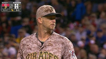 CIN@PIT: Burnett throws six innings of one-run ball