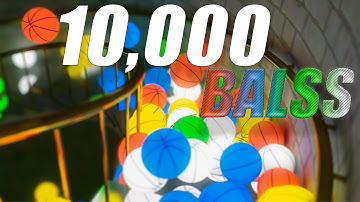 Basketball balls on spiral stair V2 (Neon Ball) Rigid Body simulation 3D Animation (Cinema 4D)