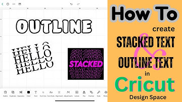How To Create Stacked Text and Outline Text in Cricut Design Space #cricut #tutorial #text