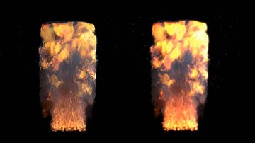 Smoke and flame test in Blender 2.53