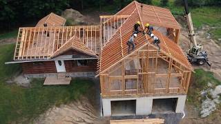 Man Transforms House into a Massive Mansion | Full Construction Process by ⁨@Wolfpupfab⁩