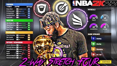 THIS *RARE* 2-WAY STRETCH FOUR WITH CONTACT DUNKS WILL BREAK NBA 2K22! BEST 2-WAY STRETCH FOUR BUILD
