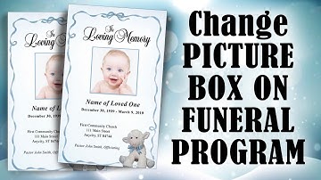 Change the Front Cover Photo Picture Box Shape Funeral Template MAC Word