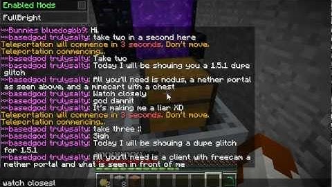 Minecraft 1.5.1 Dupe glitch