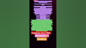 How to study law💯very easily|Baggage under customs Act, 1962#tips #kslu #lawoftaxation